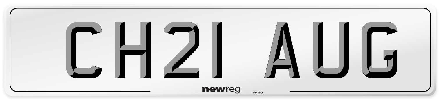 CH21 AUG Number Plate from New Reg